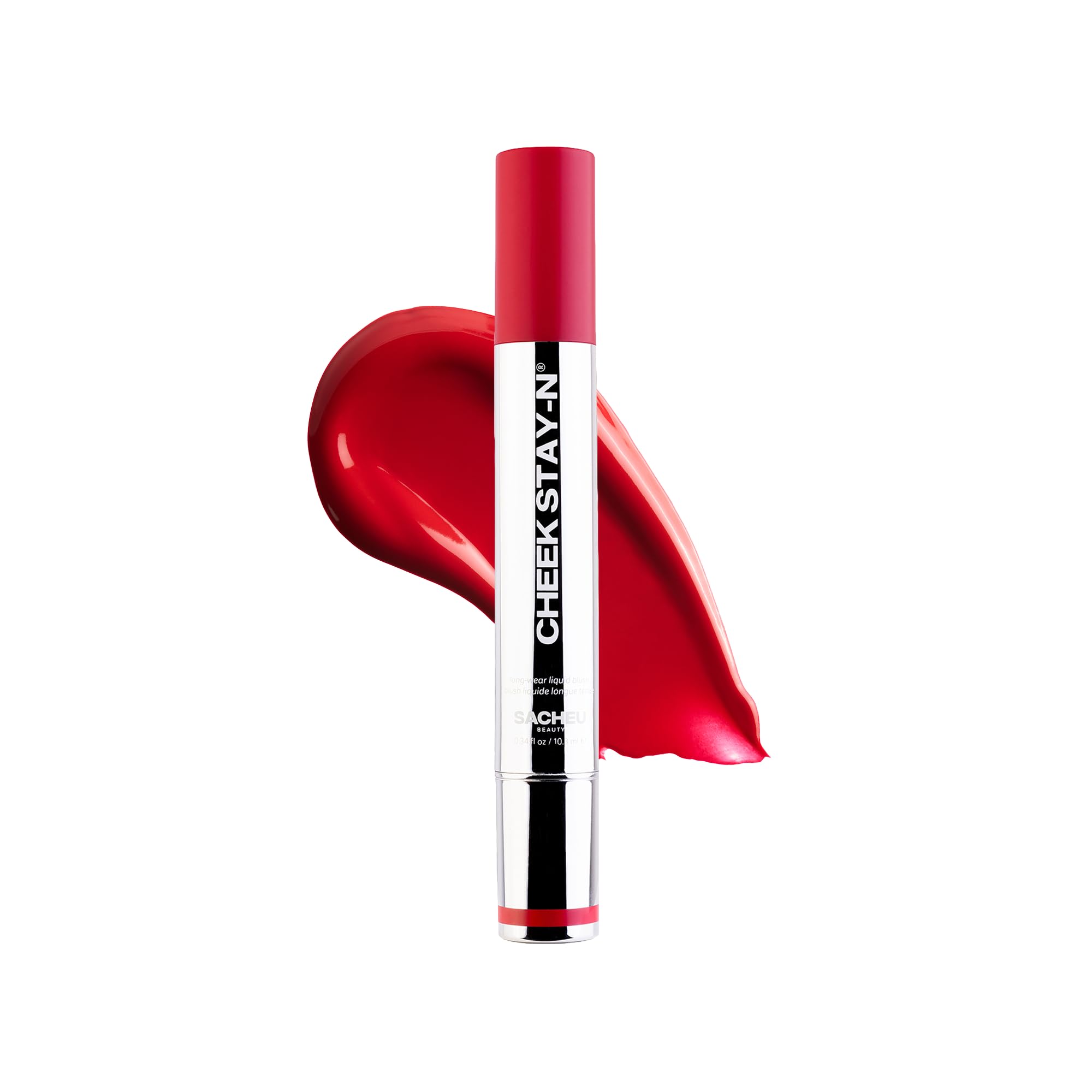 Sacheu Cheek STAY-N Liquid Blush for Cheeks — High Pigment, Buildable, Lightweight Cream Blush for Dewy & Radiant Flushed Cheeks — Long-lasting & Cruelty Free (I'm Cute)
