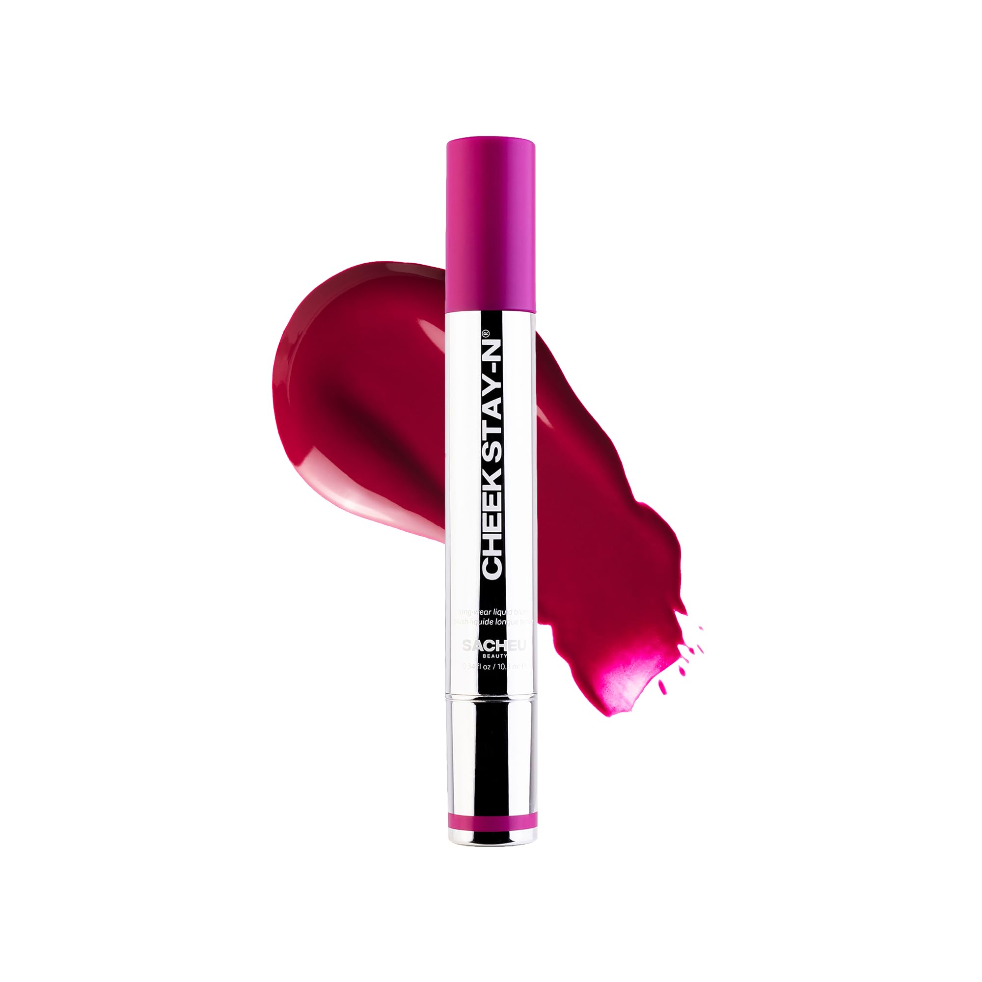 Sacheu Cheek STAY-N Liquid Blush for Cheeks — High Pigment, Buildable, Lightweight Cream Blush for Dewy & Radiant Flushed Cheeks — Long-lasting & Cruelty Free (I'm Cute)