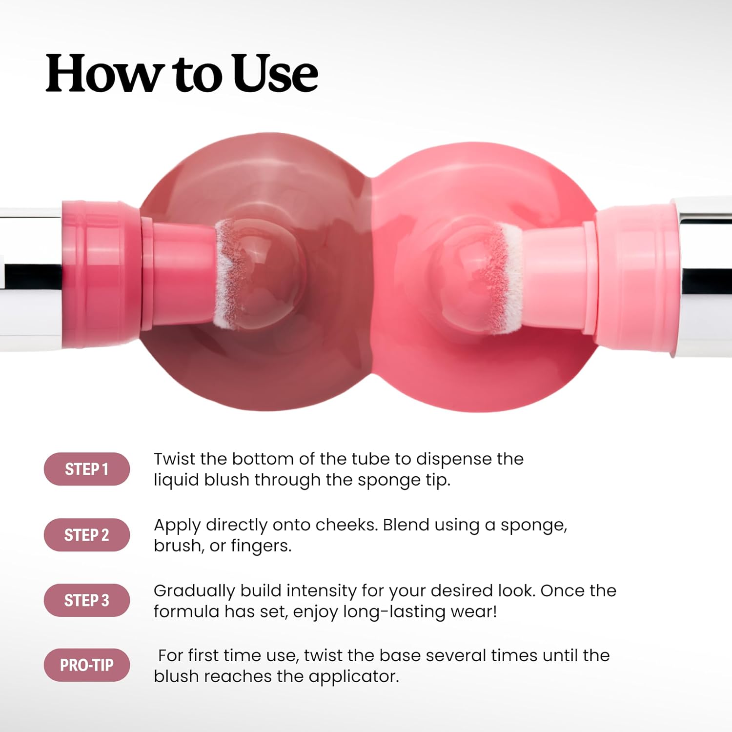 Sacheu Cheek STAY-N Liquid Blush for Cheeks — High Pigment, Buildable, Lightweight Cream Blush for Dewy & Radiant Flushed Cheeks — Long-lasting & Cruelty Free (I'm Cute)