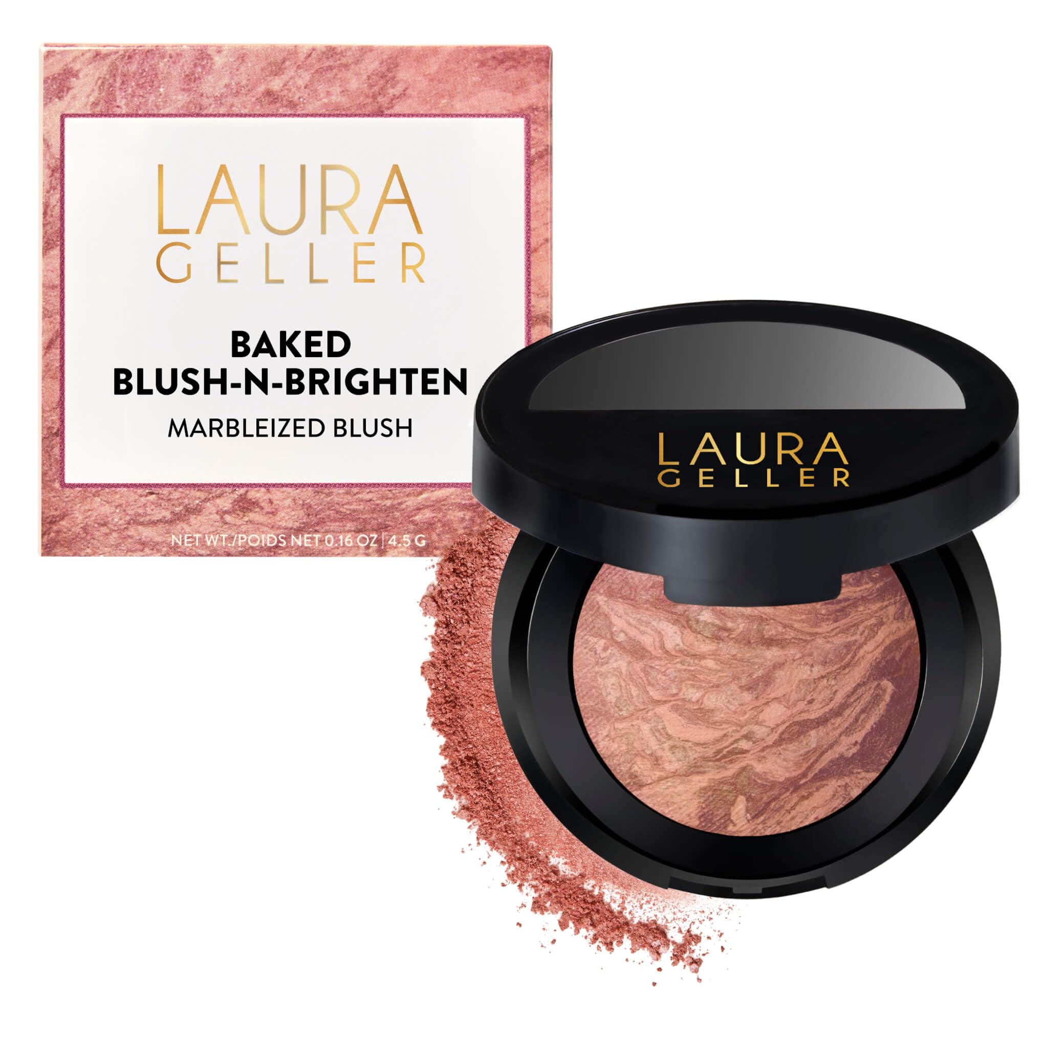 LAURA GELLER NEW YORK Baked Blush-n-Brighten for Mature Skin - 01 Pink Buttercream- Powder Blush Won't Settle into Fine Lines - Buildable Natural Finish – Longlasting Formula - Made in Italy​