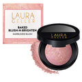 LAURA GELLER NEW YORK Baked Blush-n-Brighten for Mature Skin - 01 Pink Buttercream- Powder Blush Won't Settle into Fine Lines - Buildable Natural Finish – Longlasting Formula - Made in Italy​